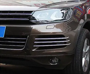 Chrome Acu reste vāciņš melns, netālu priekšējie miglas lukturi VW Touareg 2011. -. gadam