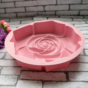 Dažādu Krāsu Augstas Kvalitātes Rožu Formas Silikona Kūka Pelējuma Šokolādes Pudiņš Pelējuma DIY Virtuves Kūku Cepšanas Panna Kūka Rīki CT179