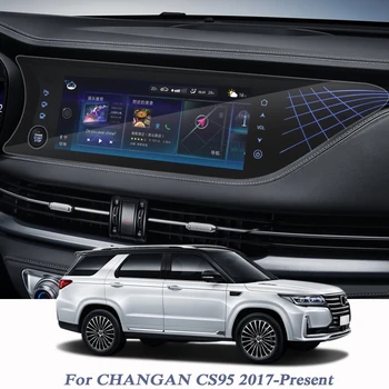 Auto Stils GPS Navigācijas Ekrāna Stikla aizsargplēvi, Lai CHANGAN CS95 2012. - 2020. gadam Vadības LCD Ekrāns, Auto Uzlīmes, Piederumi
