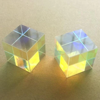 Krāsains Kombains Sadalītāja Krusta Dichroic Cube RGB Prizma, Optiskais Stikls Trijstūra Prizmu 20mm