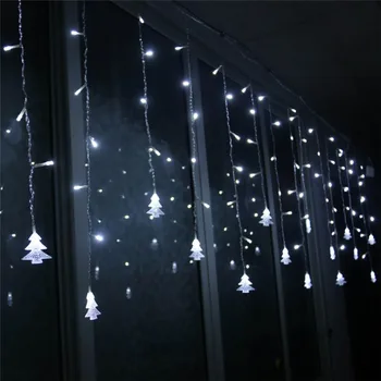 5M 100 led lāsteku led aizkaru pasaku stīgu gaismas pasaku gaismas AC 220V led Ziemassvētku gaismas Kāzu mājas dārzā puse dekori