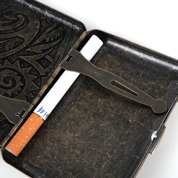 16 Nūjas Jaudas Cigarešu Etvija Bronzas Vintage Modelis Cigarešu Turētājs Kabatas Lodziņā Vīriešu Dāvanu Smēķēšanas Piederumi