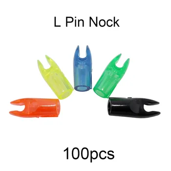 100gab Loka šaušana Plastmasas Bultiņas Pin Nocks Fotografēšanas L Pin Nock