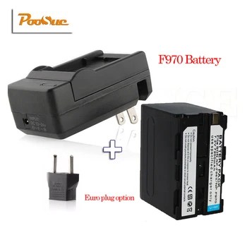7200mAh NP-F970 Akumulators NP F970 F960 NP-F960 NP-F950 +Lādētājs fit CCD-RV1 DCR-VX2100 HDR-FX1 HVR-Z1U LED Flash, video light