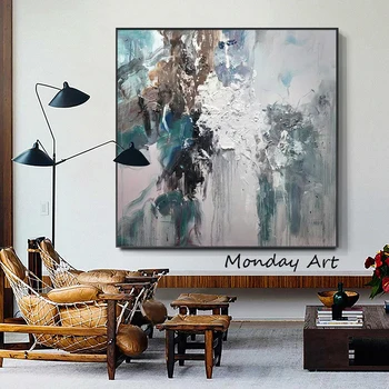 Oriģināls Roku Apgleznoti Mūsdienu Eļļas Glezna Sienas Apdares abstraktās glezniecības Istabas Interjeru Gleznu Audekla mākslas darbu sienas attēlu