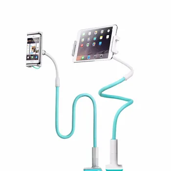Gulta Tablet Stand Gooseneck Regulējams Elastīga Āda Spēcīgu Turētājs Ilgi Roku Gulta, Galds Mount Bracket for iPad Gaisa Pro 4.7~10.5