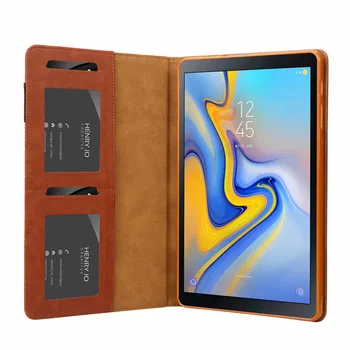 PU Leather Case for Samsung Galaxy Tab 10.5 2018 T590 T595 T597 SM-T590 SM-T595 Biznesa Smart Cover, Flip Stends, Grāmatas Gadījumos