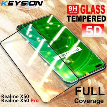KEYSION Rūdīta Stikla Realme X50 Pro 6 Pro C3 Pilnībā Segtu Ekrāna Aizsargs, Stikla OPPO Atrast X2 Pro A9 A5 2020. Gadam A91 A31 A8