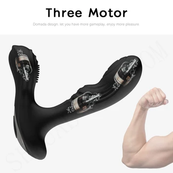 Tītās Vibrators 3 Motori Anālais Plug Tālvadības Prostatas Massager G-spot Clit Stimulators Sieviešu Masturbator Pieaugušo Seksa Rotaļlietas Vīrietis