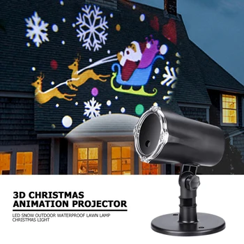 5W 3D Ziemassvētku Animācija LED Projektoru Lampas Skatuves Gaismas Ceļš Uzmanības centrā Partijas KTV bars Puse Skatuves Gaismas Efekts