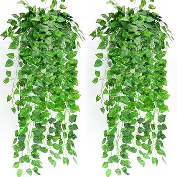 Augstas kvalitātes mājā, Birojā, Veikalā Mākslīgu Augu Apdare Zaļo Augu Simulācijas DIY Sienas Karājas EFEJAS Lapu Chlorophytum Ainavas