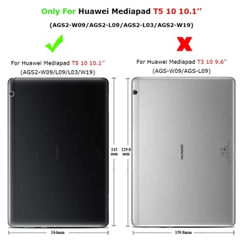 360 Rotējoša Par Huawei MediaPad T5 10 AGS2-W09/L09/L03/W19 10.1 collu Litchi Flip Stends Ādas Segumu Tablete Gadījumā +FilmPen
