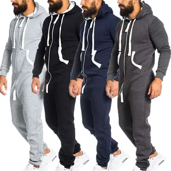 JODIMITTY 2020 Jauni Vīrieši Viens gabals Apģērbs, Pidžamas Playsuit Rāvējslēdzēju pelēkā vārna Vīriešu Onesie Maskēties Drukāt Jumpsuit Streetwear (Dungriņi)