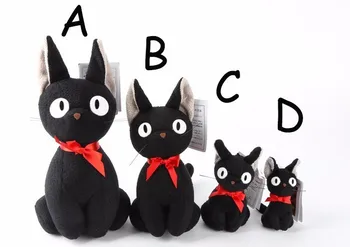 Lielo Izmēru Jiji Cat Studio Ghibli Hayao Miyazaki Kiki Black Jiji Plīša Lelle, Rotaļlieta, Kawaii Melns Kaķis Kiki Pildījumu Dzīvnieku Rotaļlietas, Lai Mazulis
