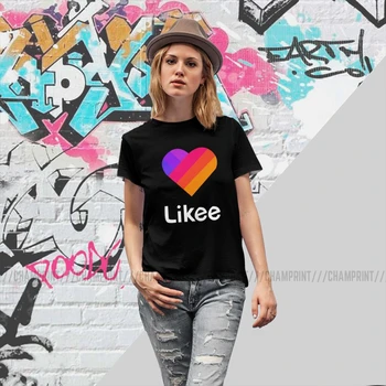 Likee App Logo Likee Sirds Varavīksnes Grafiti T Krekli, Sieviešu Estētisko T-krekls Apkalpes Kakla Topi, t-veida, Dropshipping Sieviešu Apģērbs