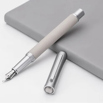Augstas kvalitātes klasiskā fountain pen augstas kvalitātes biznesa pildspalvu metāla paraksts fountain pen EF0.4 F0.5 Pielāgotu Logo Dāvanu