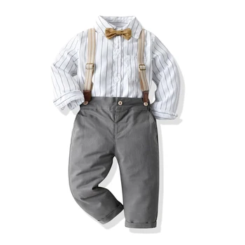 Jaundzimušo Kostīmi Bērniem Svītru T-Krekls, Kombinezons, Zīdaiņu Apģērba Komplekts Bērnu Drēbes Zēniem Jumpsuits 2020. Gadam Kokvilnas Bērniem, Baby Boy Romper