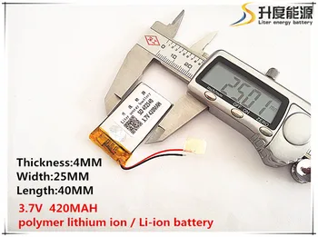 3.7 V 420mAh 402540 Litija Polimēru Li-Po li ion Baterijas šūnas Mp3 MP4 MP5 GPS mobilo planšetdatora akumulators