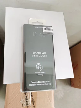 Oriģināls Samsung Galaxy Note20 Ultra 5G LED Maka Segtu EF-NN985PSEGUS Atvāžamais LED Smart Miega Gadījumā Aizsardzības Gadījumā
