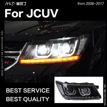 AKD Car Styling, lai Dodge JCUV Lukturi 2009-2017 Braucienu priekšējo Lukturu LED dienas gaitas lukturi Hid Freemont Angel Eye Bi Xenon Gaismu Aksesuāri