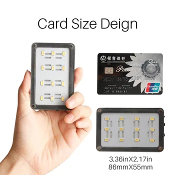 Ulanzi CardLite Mini LED Video Gaisma, Kamera, Gaismas Aptumšojami Portatīvo 5500K Fotogrāfija Apgaismojums Aizpildīt Gaismas iPhone Android