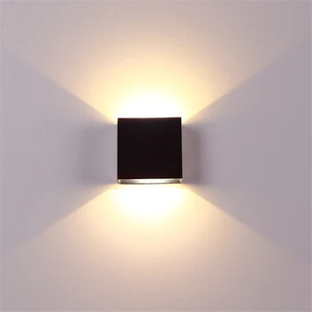 6W pie Sienas Lampas Dzīvojamā Istabā LED Apgaismes Eju Sienas Sconce Guļamistaba LED Sienas Apgaismojums Balta/Melna Krāsa