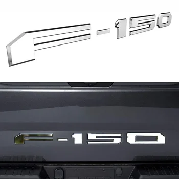 Līmi F150 Tailgate Iekļaut Pārklājuma Vēstules, 3D F150 Emblēmu, Aizmugures Tailgate Decal Vēstules F150 2018 2019 (Chrome)
