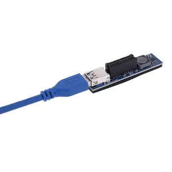 NVME M. 2 M-Taustiņu, lai PCI-E X1 Stāvvadu PCI Express Card PCIE Savienotājs Stāvvadu 30cm USB3.0 Extender PCIE Portu Adapteri