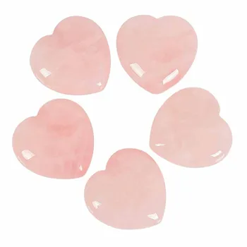 45*45*20mm Dabas rozā Kvarca Sirds formas Mīlestības Akmens Kristāla Sirds Krelles fengshui Reiki Čakru Dziedināšanas Kristāli, Kāzu Dekori