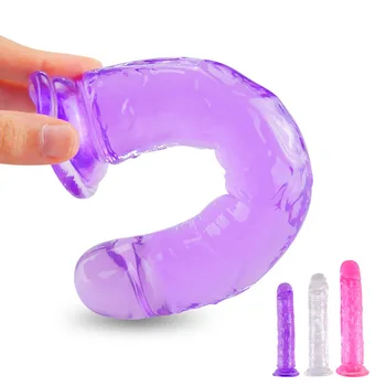 Liels Želejveida Dildo, rotaļlietās, kas paredzētas Pieaugušo Erotiska Spēcīgu piesūcekni Dildo Anālo Butt Plug Reāli Dzimumlocekļa G-spot Orgasms Seksa Rotaļlietas, lai Sieviete