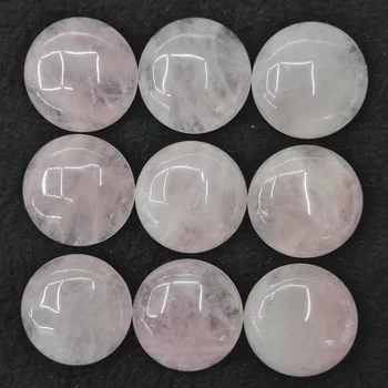 2016 Modes karstā pārdošanas dabas Pulveris akmens kārta cabochon 25mm rozā kristāla krellītēm 10pcs/daudz Vairumtirdzniecības bezmaksas piegāde