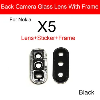 Aizmugurē Aizmugurējais Kameras Objektīvs Stikla Vāks Ar Līmi Stick Nokia X5 X6 X7 X71 7 TA1041 Galvenās Kameras Objektīvs Stikla Rāmja Nomaiņa