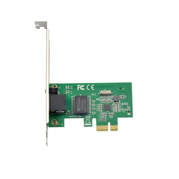 1 RJ45 Ports Čipu REALTEK RTL8111E PCIe X1 Single Port Gigabit 1000M Ethernet Tīkla Karte Pci-EXPRESS 1X Vadu Lan Adapteri