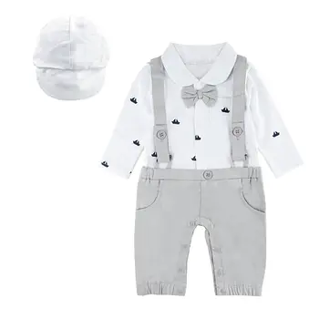 Baby Boy, Kāzu, Kristību Apģērbs Jaundzimušajiem Džentlmenis Romper Zīdaiņu Kristību Tērps Toddler Dizainera Kleitu, Uzvalku Tērpu Komplekti