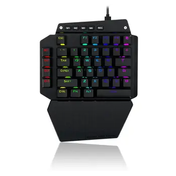 K700 ar Vienu roku Mechanical Gaming Keyboard RGB LED Apgaismojums Outemu Slēdzis, Pilna Galvenajiem Makro Definēts 44 atslēgas LOL/Wow/ dota2