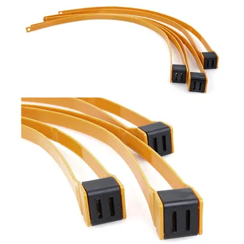 Plastmasas Kabeļu savienojuma Siksna, roku dzelžus, CS Sporta Dekoratīvu Jostu TMC Sporta Rīku Vienreizējās lietošanas Flex kabelis tie CabOrange Dzeltens Melns 2 GAB.