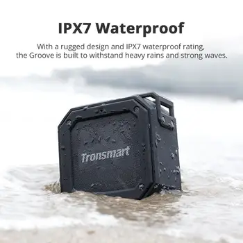 Tronsmart Elements Groove (Spēkā Mini) Bluetooth 5.0 Portatīvo Skaļruni ar IPX7 Ūdensizturīgs, Superior Bass, Balss Palīgs