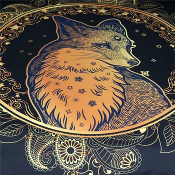BeddingOutlet Zelta Fox Spilvens Segums Dzīvnieku Zvaigznes Spilvendrāna Paisley Mest Vāka Lapu Un Lapas Puķu Dekoratīvs Spilvena Segums