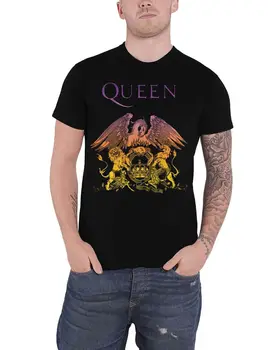 Karaliene T Krekls Slīpums Crest Classic Grupa Logo Jauns Oficiālais Vīriešu Melns