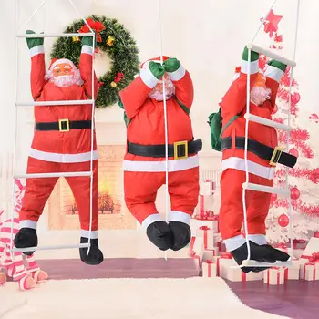 Ziemassvētku Kulons Santa Claus Karājas Lelle Kāpnes Virves Kāpšanas Jaunais Gads Koku Dekorēšanai Ziemassvētku Eglīte Karājas Dekori