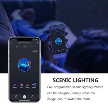 Tuya Smart Zvaigžņu Projektors WiFi Lāzera Zvaigžņotās Debess Projektoru LED Nakts Gaisma Ilgviļņu Krāsains APP Bezvadu Kontroles Alexa Saderīgu
