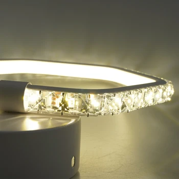 Ziemeļvalstu Skrūvēm Sienas Lampas Guļamistabas Blakus Crystal LED Sienas Apgaismojuma Mājas Iekštelpu Koridoru, Balts Sconce Alumīnija zemapmetuma