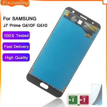 Samsung Galaxy J7 Ministru G610F G610K G610L G610S G610Y Darba AMOLED LCD Displejs, Touch Screen Montāža