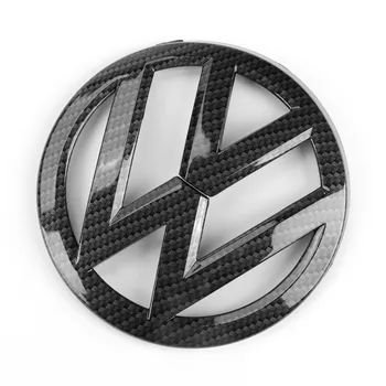 136mm Oglekļa Šķiedras Melnas Priekšējās Restes Emblēma Radiatoru Nomaiņa Emblēmu Auto Logo der VW Volkswagen Golf MK7