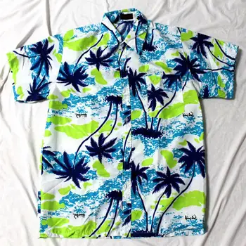 MISSKY Sieviešu Vīriešu Unisex Vasaras Kreklu Modes Pludmales Krekls Havaju Modelis Ikdienas Krekls Vīriešu Apģērbu Cienītāji