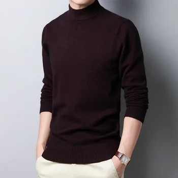 2020 Jaunu Apaļu Kakla Vīriešu Modes Ērti Vilnas Džemperis Vīriešiem ir Ciets Krāsas Kašmira Vīriešu Džemperi, Vīriešu korejas Džemperis