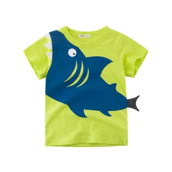 Vasaras Puiku Drēbes Bērniem tshirt haizivs Karikatūra Izdrukāt Bērniem Tee Kreklu, T-Krekli, Zīdaiņu Kokvilnas Toddler Topi 2020 