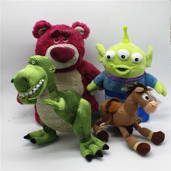 1gb Oriģinālo rotaļlietu stāsts woody Lotso Zemeņu Lācis Bullseye Svešzemju Rex dinozaura Pildījumu Super Mīkstās Rotaļlietas Bērniem Brinquedos