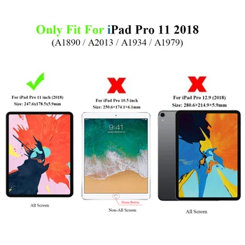 Stikla Aizsargs, Lai ipad pro 11, 10.D Pilnībā Segtu Melna Stikla Filmas iPad Pro 11 2018 Ekrāna Aizsargs