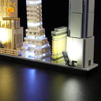 LIGHTAILING Led Light Up Kit Arhitektūras New York City Celtniecības Bloku Apgaismojumu Saderīgs Ar 21028